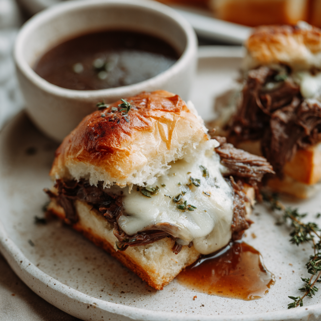 Crockpot French Dip Sandwiches - mini