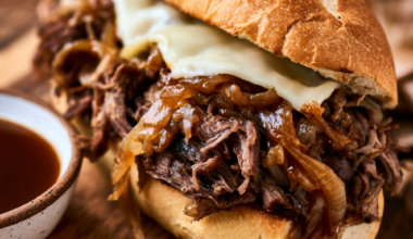 Crockpot French Dip Sandwiches with cheese
