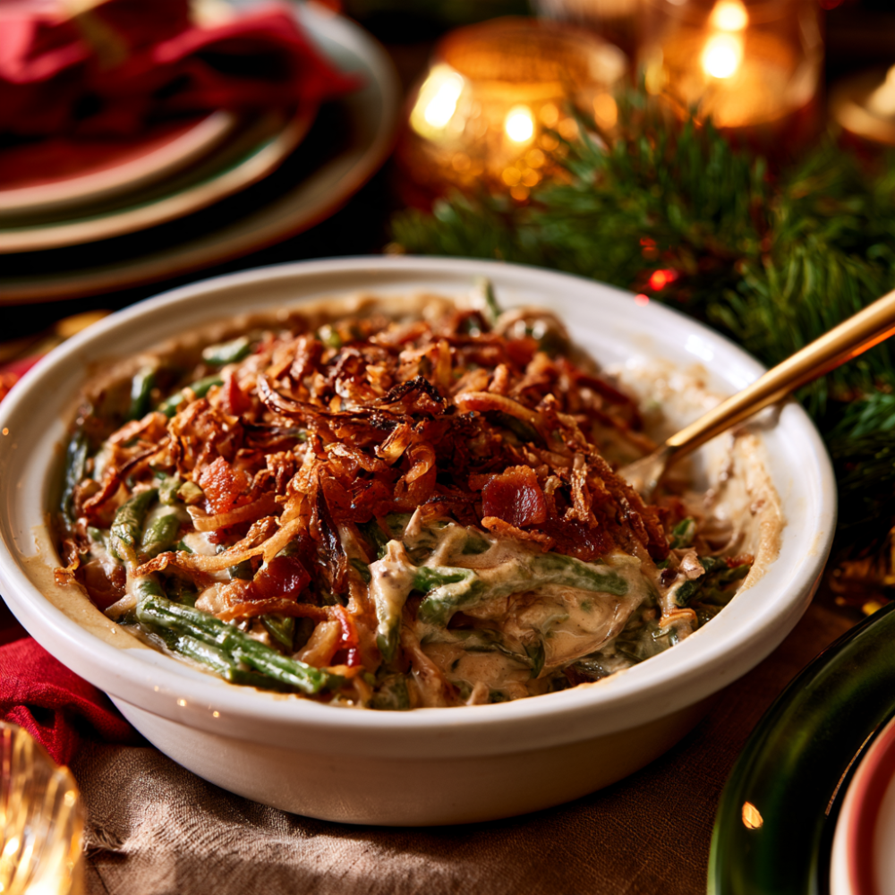Crockpot Green Bean Casserole-serving suggestions