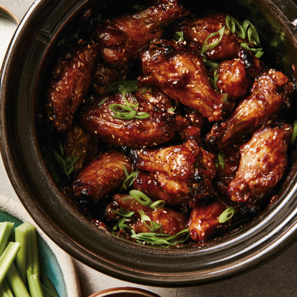 Crockpot Honey Garlic Chicken Wings