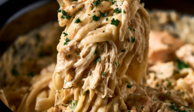 Crockpot Olive Garden Chicken Pasta-Closeup