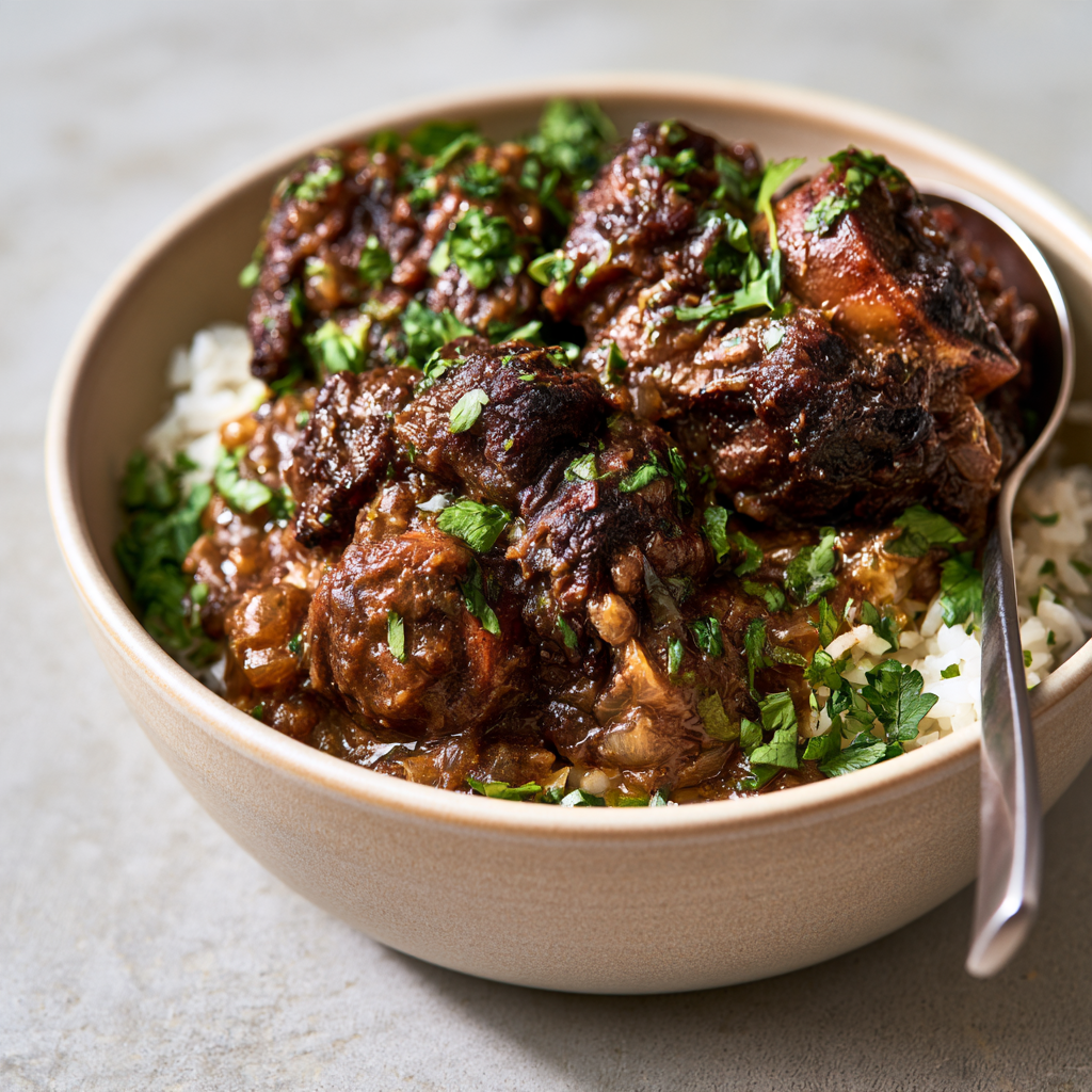 Crockpot Oxtail Recipe Served