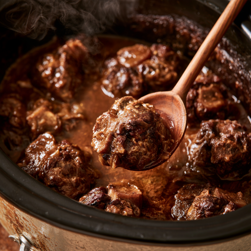 Crockpot Oxtail Recipe - close up