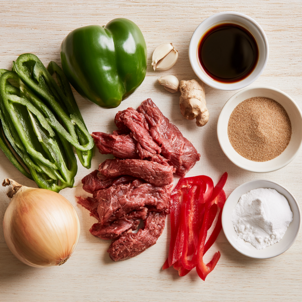 Crockpot Pepper Steak Ingredients