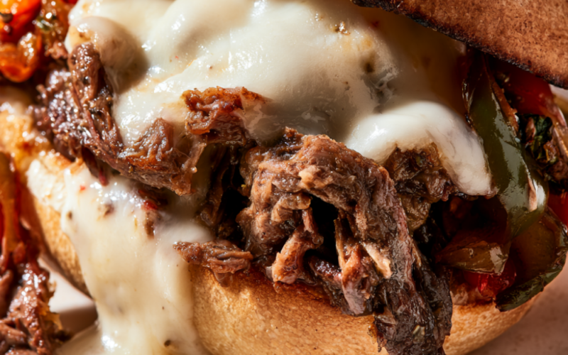 Crockpot Philly Cheesesteak - Sandwich