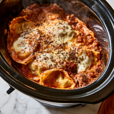 Crockpot Ravioli Lasagna-High protein