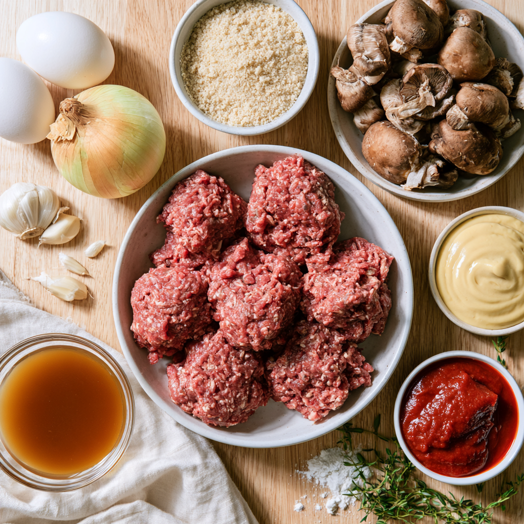 Crockpot Salisbury Meatballs Ingredients