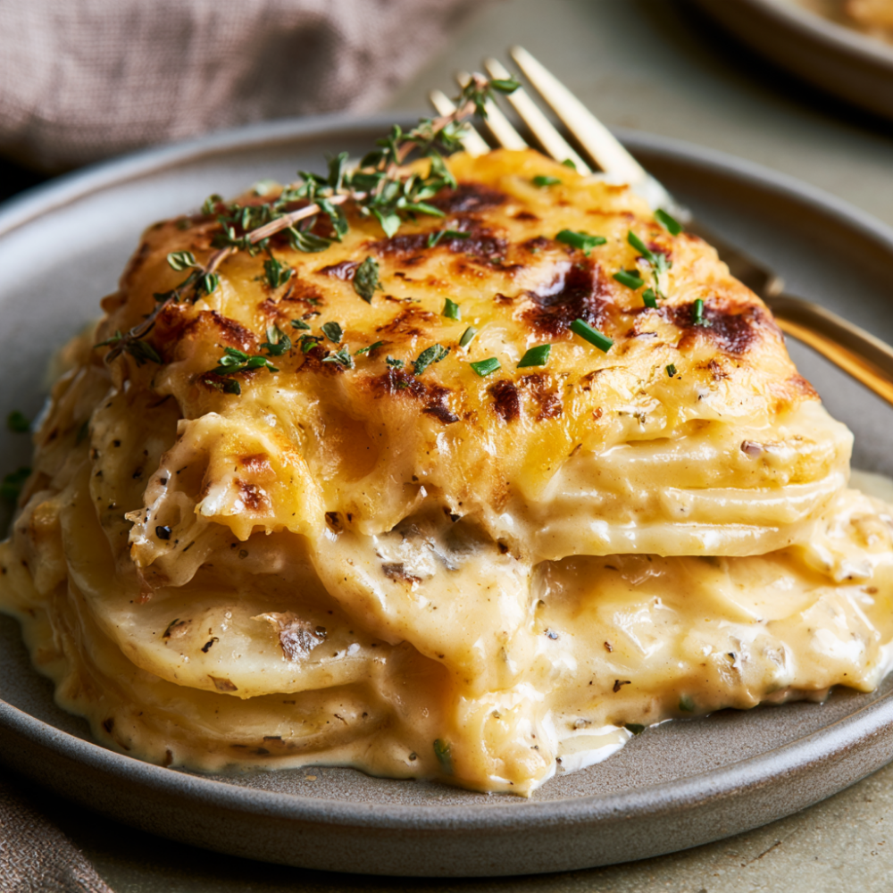 Crockpot Scalloped Potatoes -served