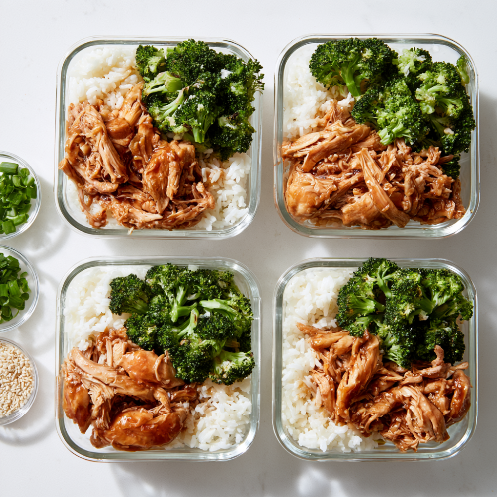 Crockpot Shredded Chicken Meal Prep