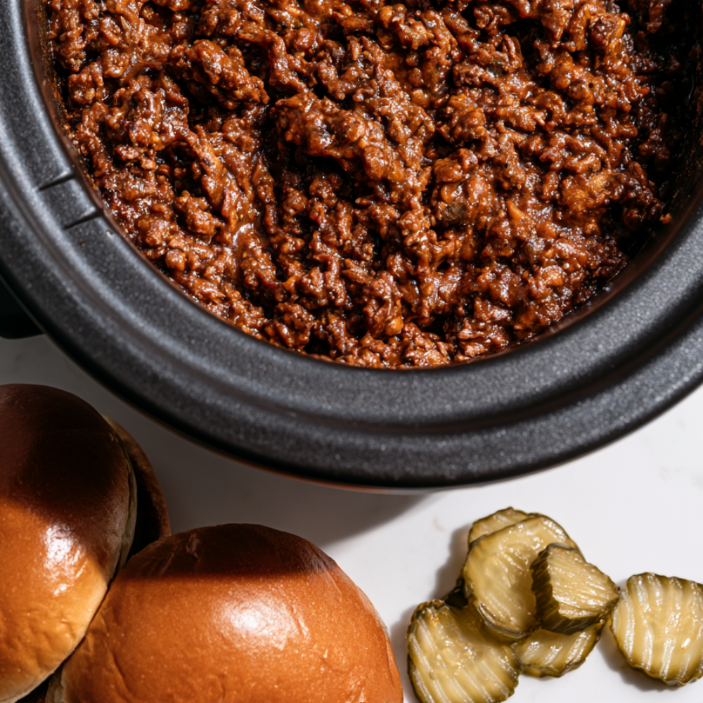 Crockpot Sloppy Joes with buns