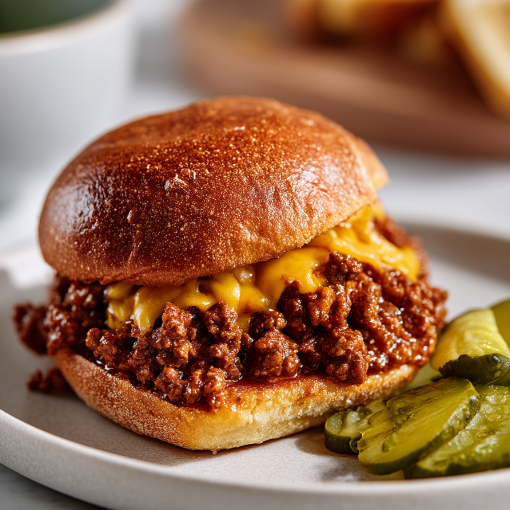 Crockpot Sloppy Joes-with cheese