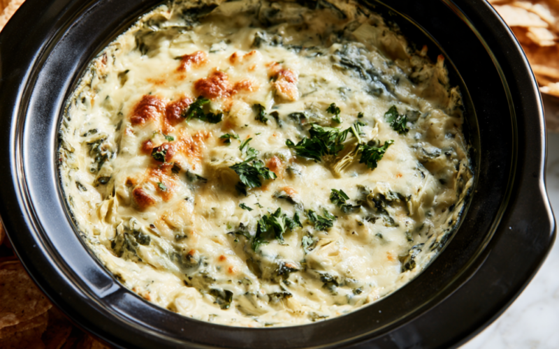 Crockpot Spinach Artichoke Dip
