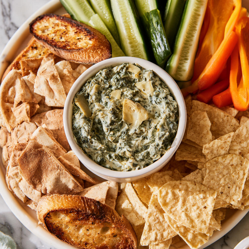 Crockpot Spinach Artichoke Dip-serving