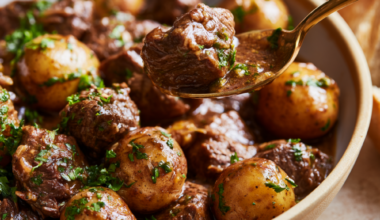 Crockpot Steak and Potatoes Plated