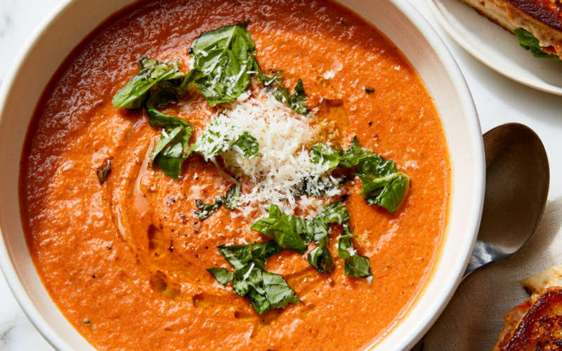 Crockpot Tomato Soup Recipe-Served