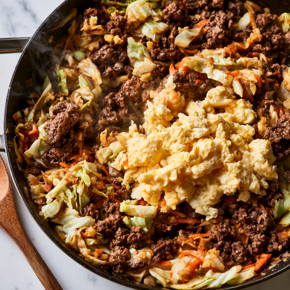 Egg Roll In A Bowl in Cast Iron