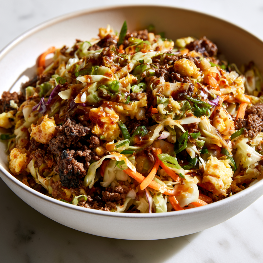 Egg Roll In A Bowl-served