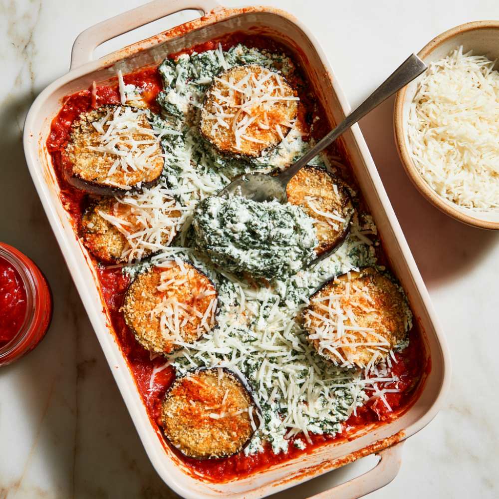 Eggplant Parmesan Recipe-Layering