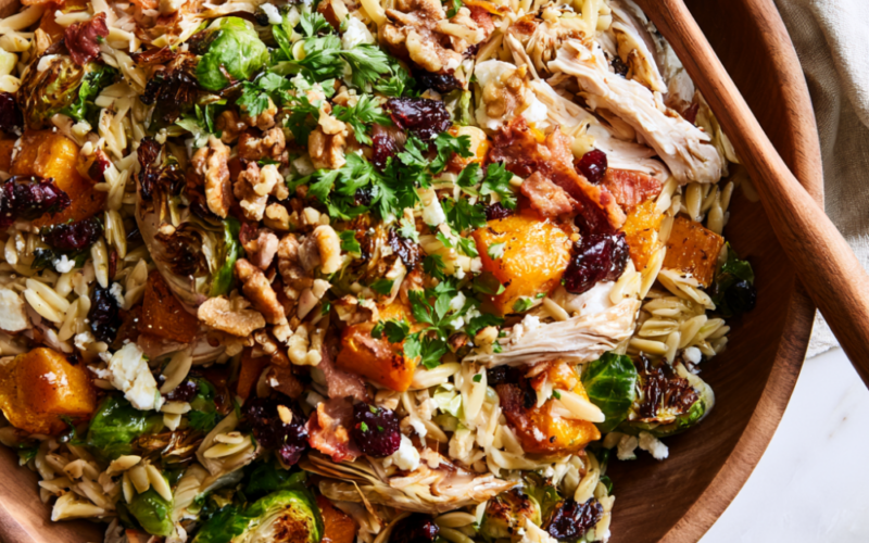 Fall Harvest Pasta Salad with Protein