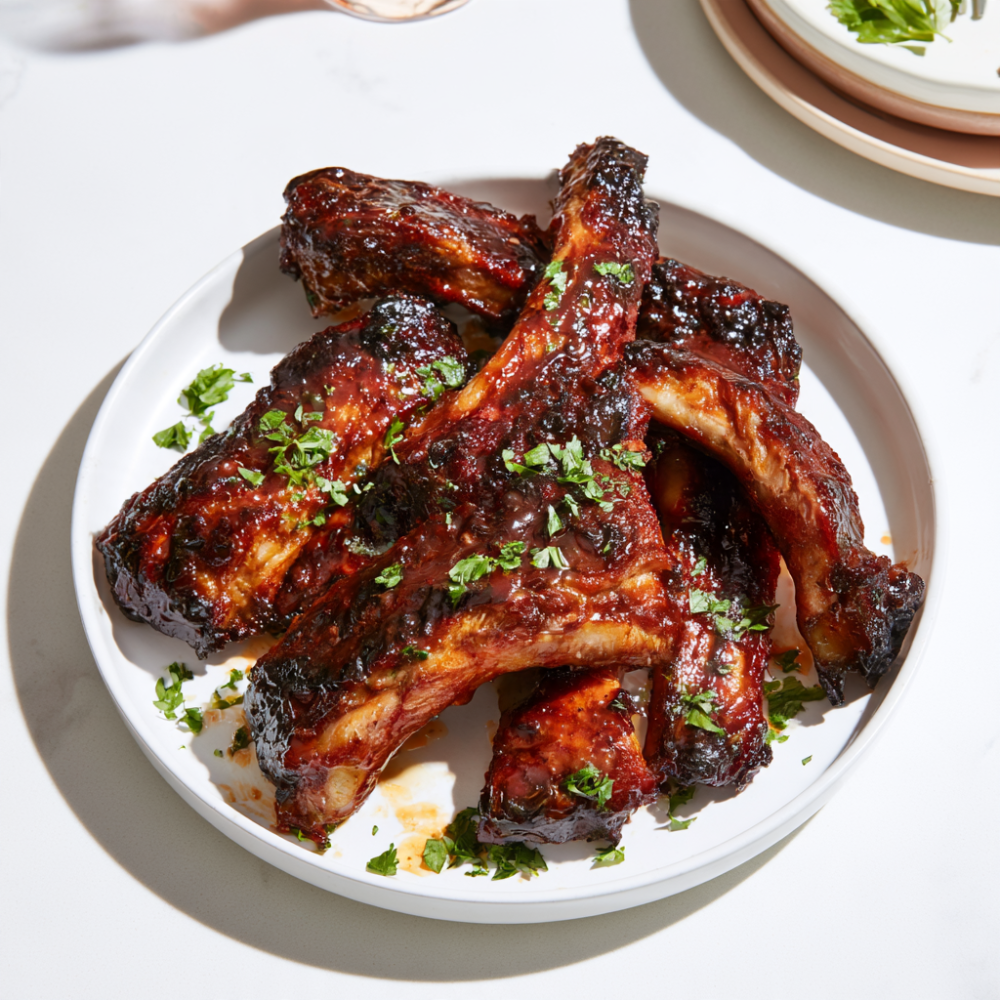 Fall-Off-the-Bone Crockpot Ribs-plated