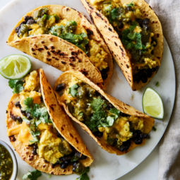 Freezer Breakfast Tacos with Black Beans & Eggs