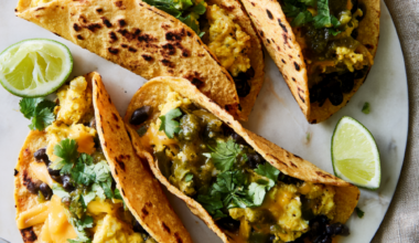 Freezer Breakfast Tacos with Black Beans & Eggs