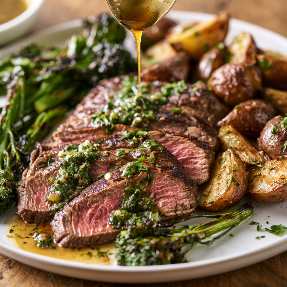 Garlic Butter Flank Steak Serving Suggestions