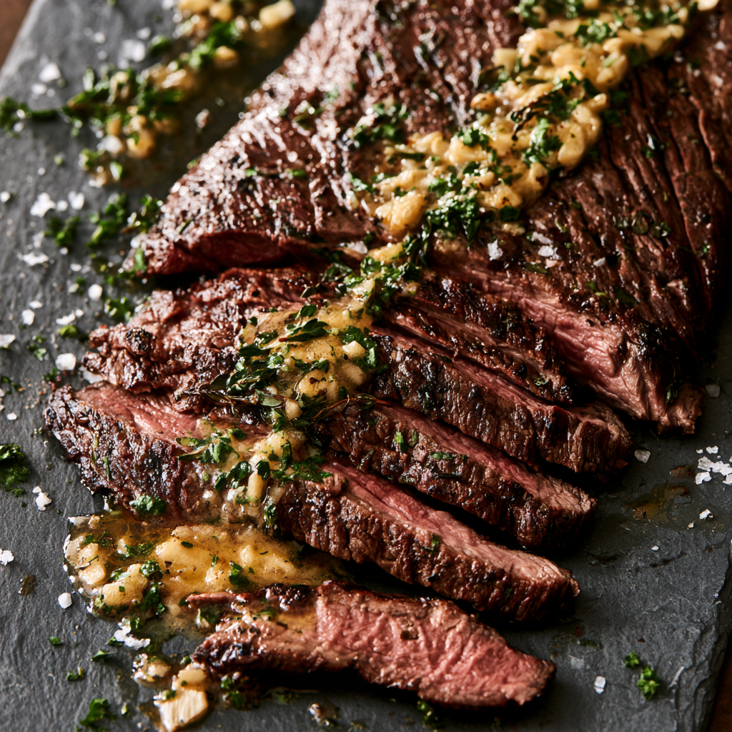 Garlic Butter Flank Steak