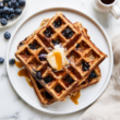 Greek Yogurt Blueberry Protein Waffles