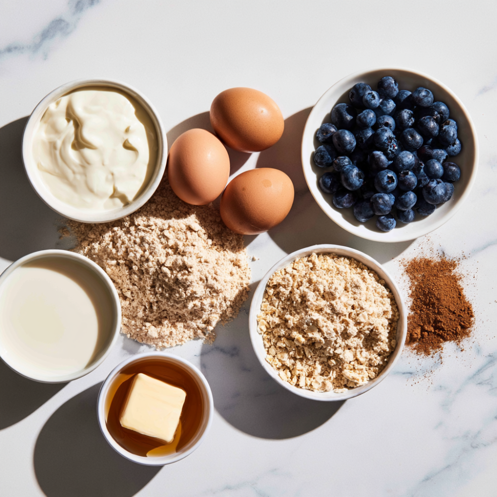 Greek Yogurt Blueberry Protein Waffles-Ingredients