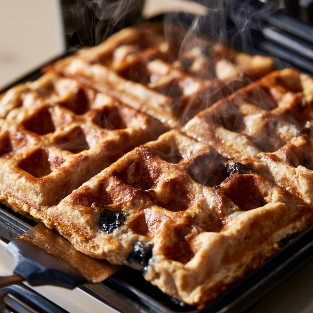 Greek Yogurt Blueberry Protein Waffles-Waffle maker