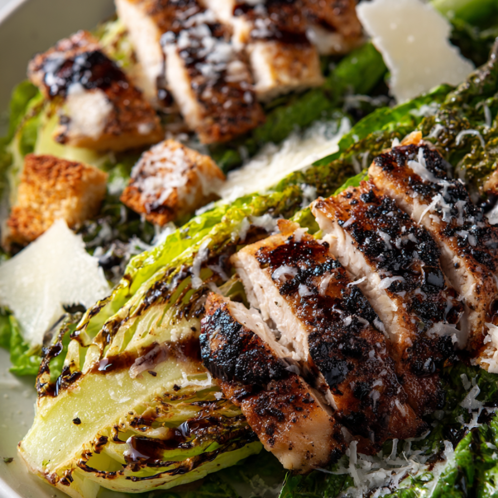 Grilled Wedge Salad with Chicken