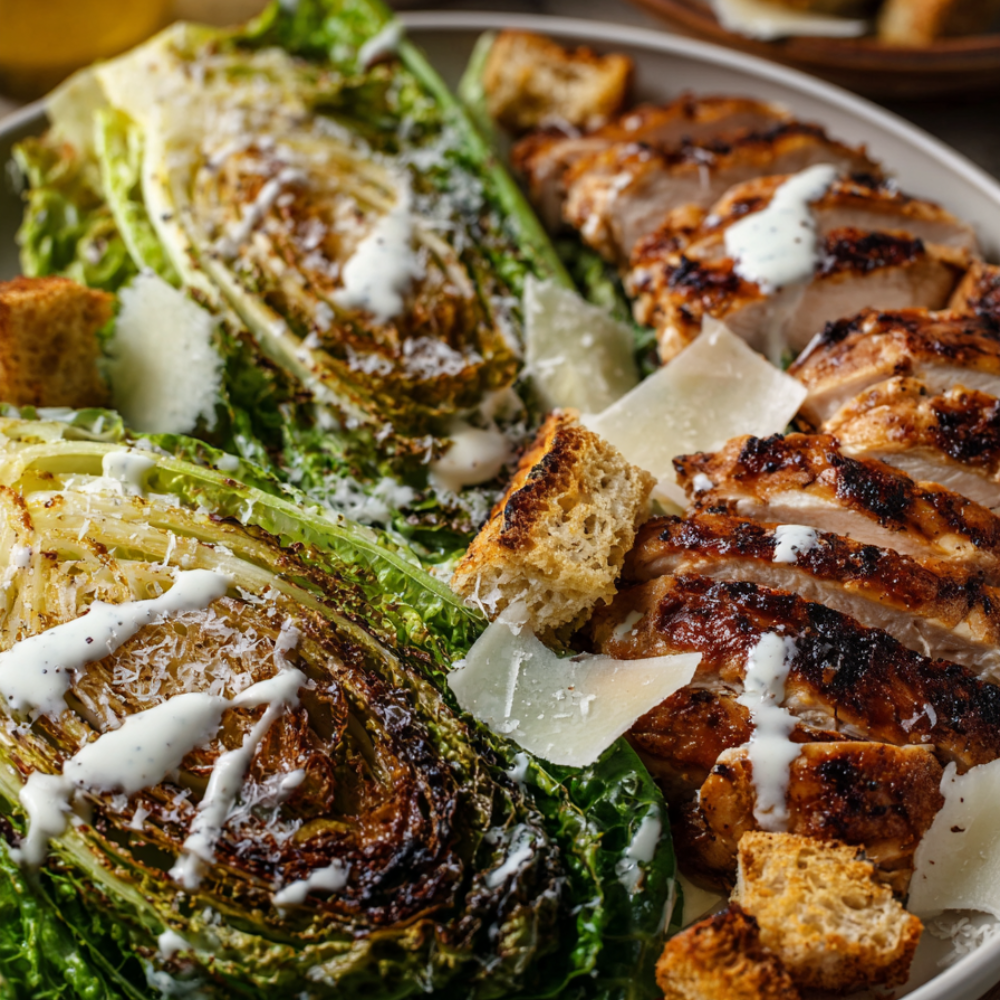 Grilled Wedge Salad with Chicken