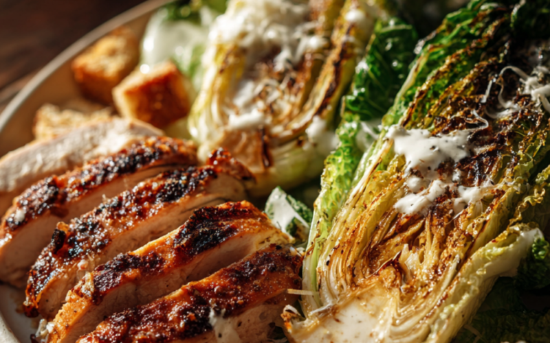 Grilled Wedge Salad with Chicken