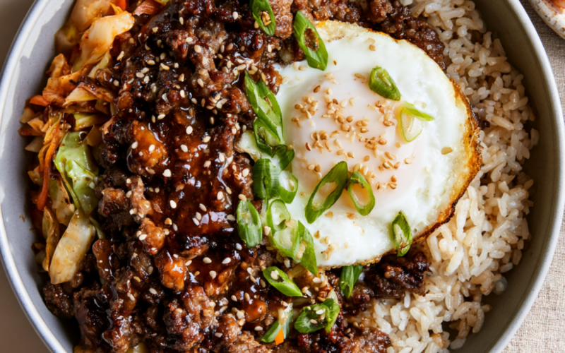 Ground Beef Bulgogi Bowls