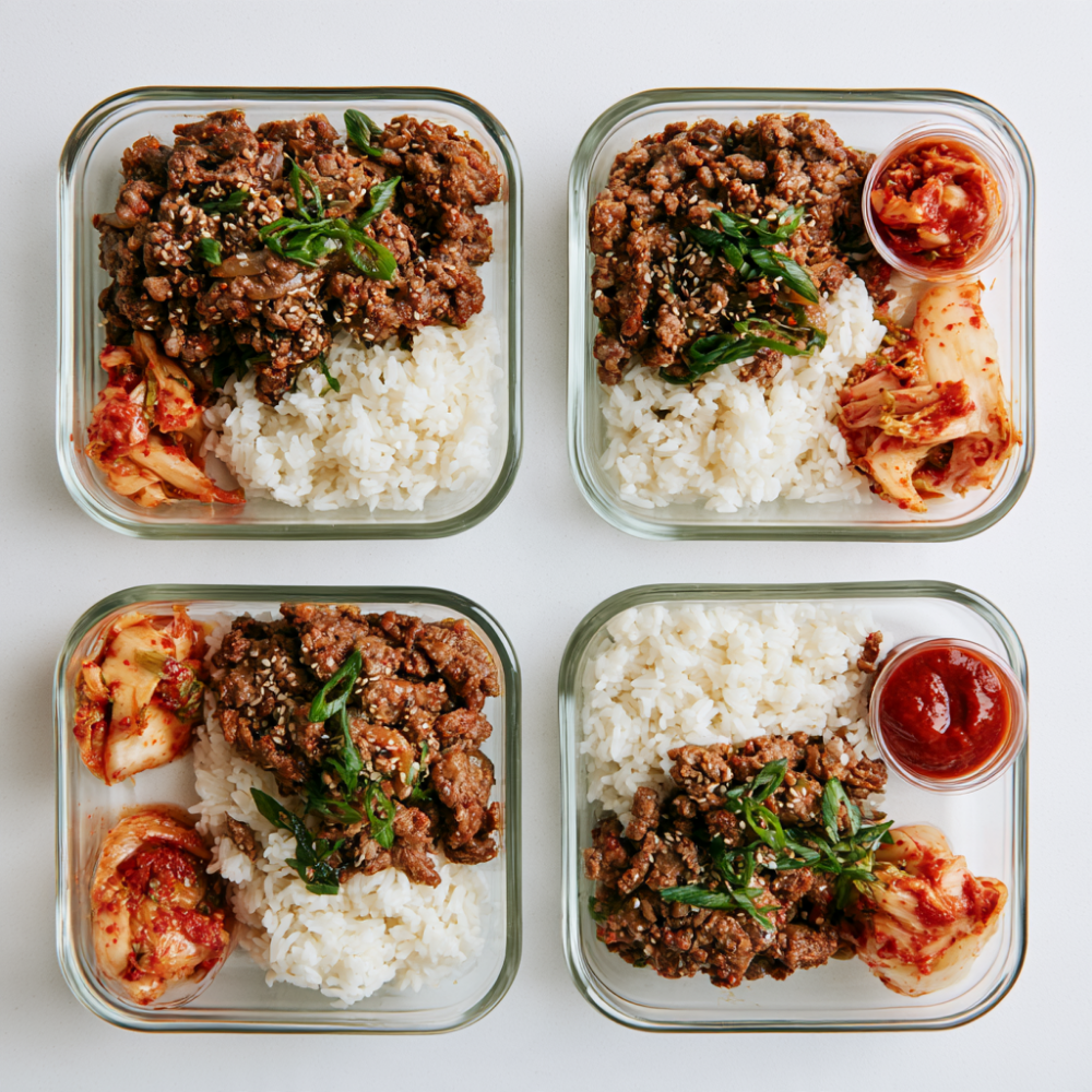 Ground Beef Bulgogi Bowls-meal prep