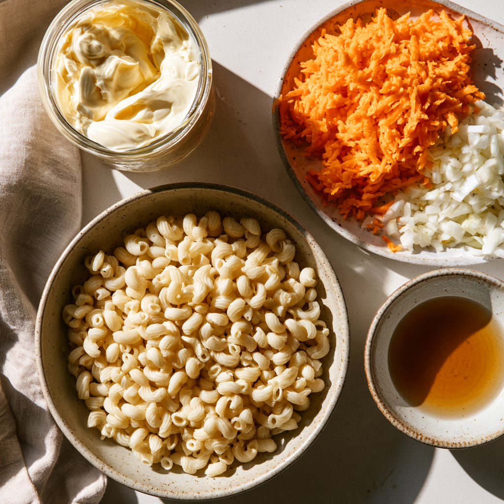 Hawaiian Macaroni Salad Ingredients
