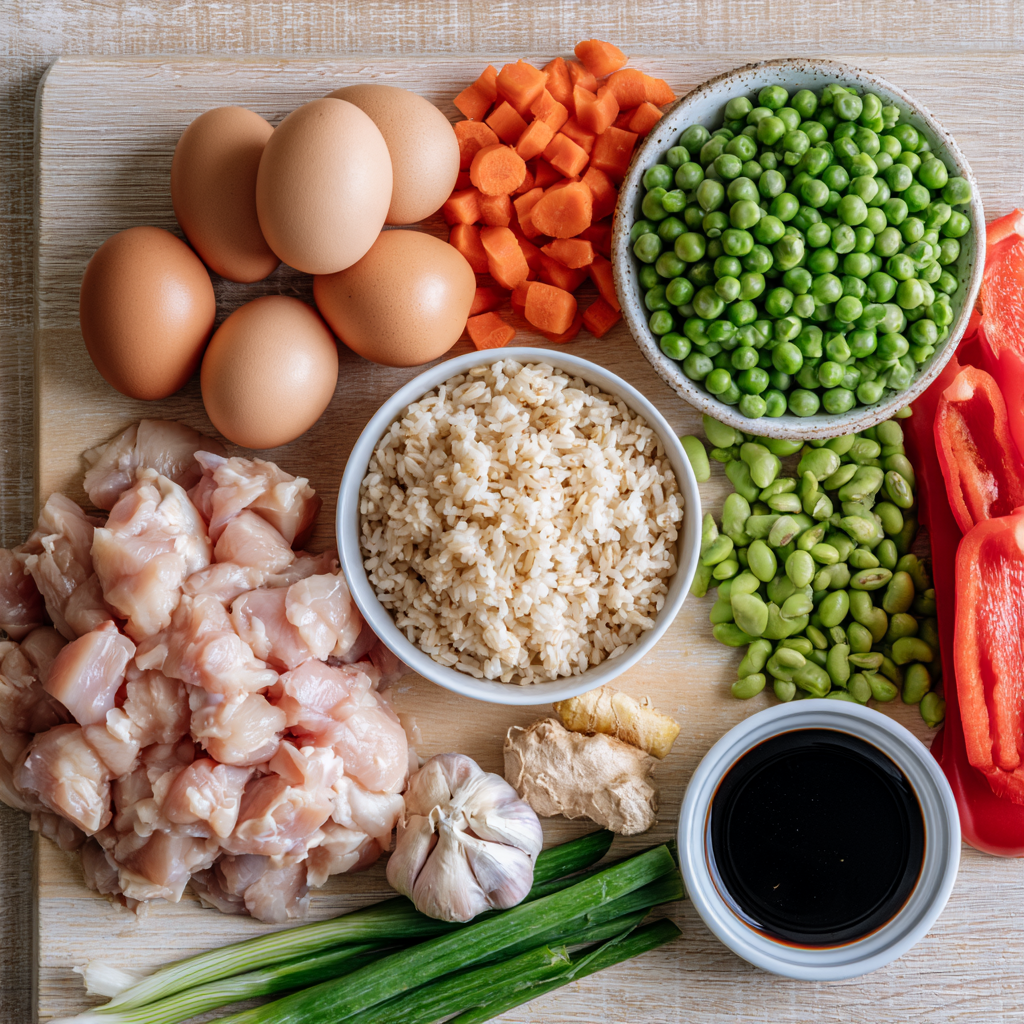 Healthy Chicken Fried Rice Ingredients