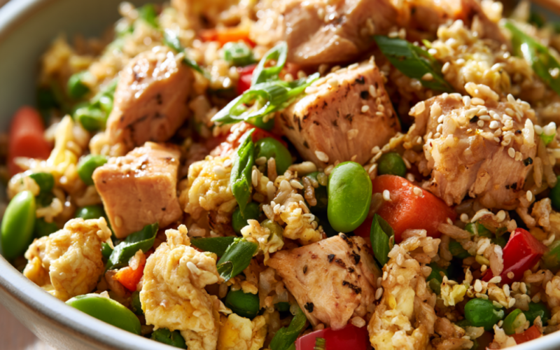 Healthy Chicken Fried Rice bowl
