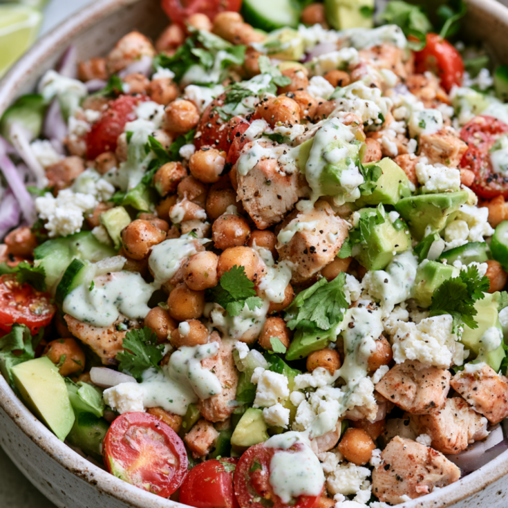 High-Protein Avocado Salad-Closeup