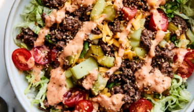 High-Protein Big Mac Salad -Served