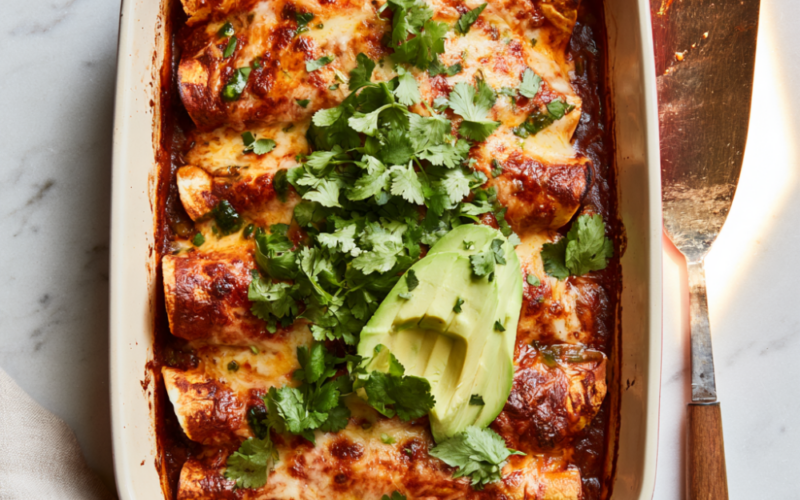High-Protein Chicken Enchiladas
