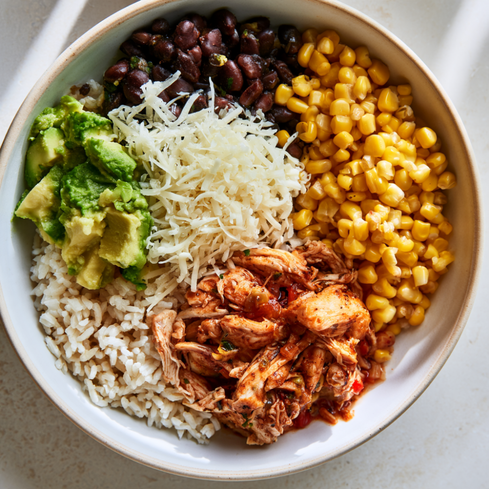 High-Protein Chicken Meal Prep Burrito Bowl Variation