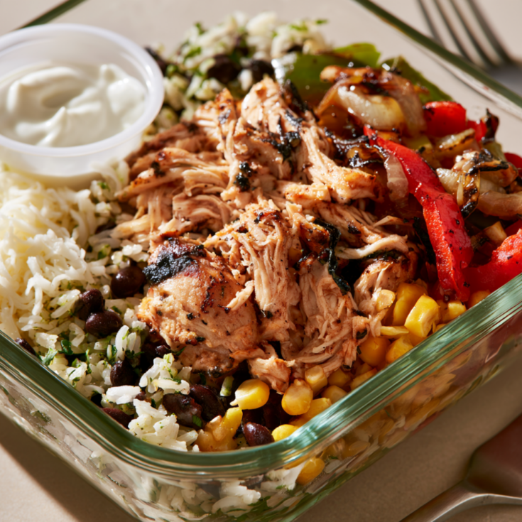 High-Protein Chicken Meal Prep Burrito Bowl-meal prep