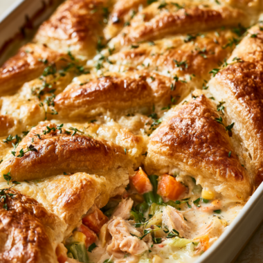 High-Protein Chicken Pot Pie Casserole