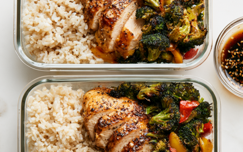 High-Protein Chicken and Rice Meal Prep