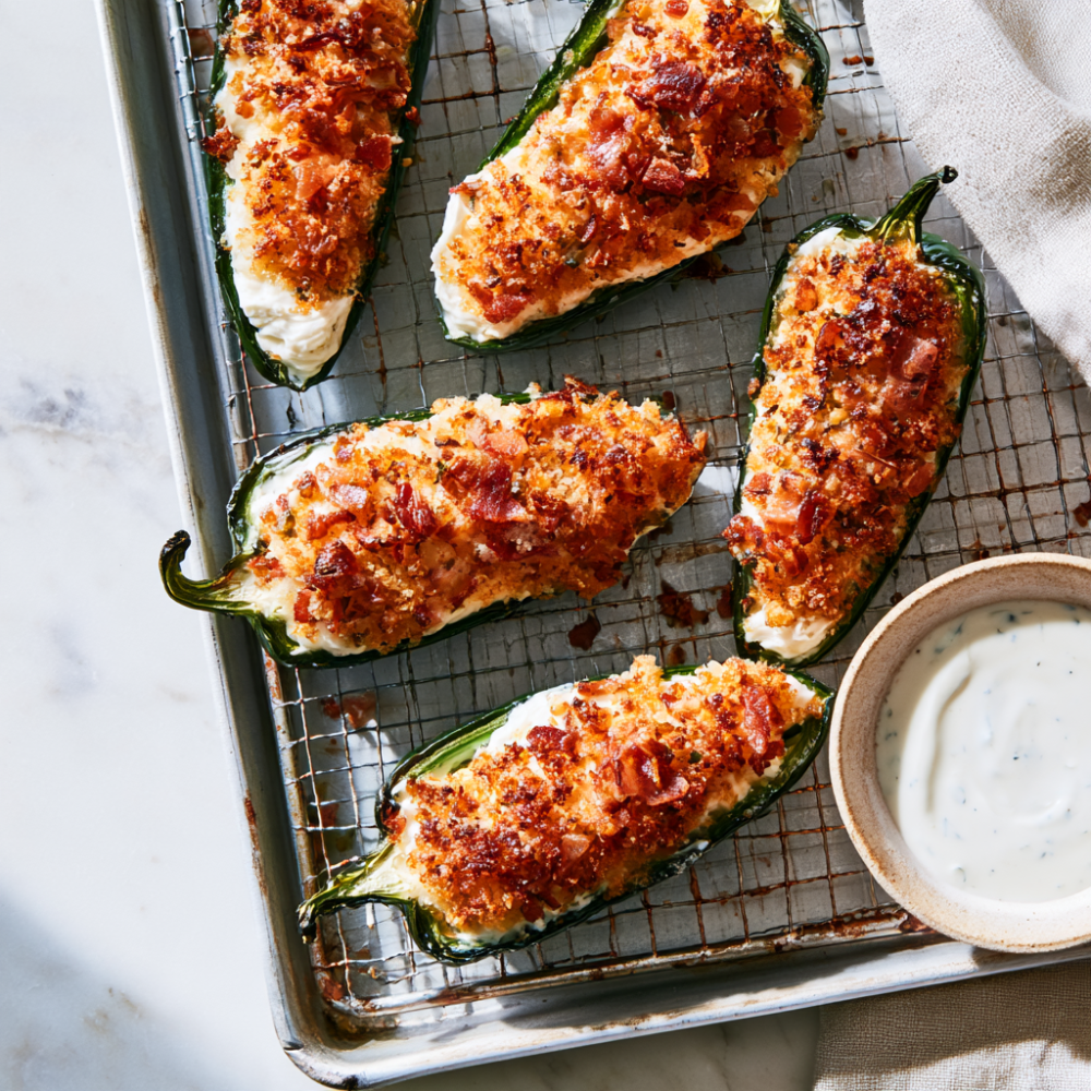 High-Protein Jalapeno Poppers with Cottage Cheese -Baking Sheet