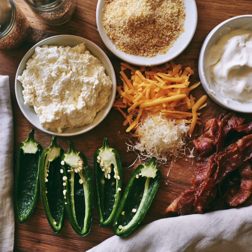 High-Protein Jalapeno Poppers with Cottage Cheese -Ingredients