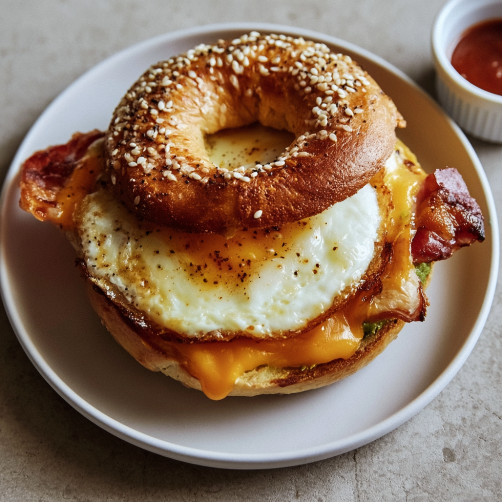 High-Protein Meal Prep Breakfast Sandwiches with bagles