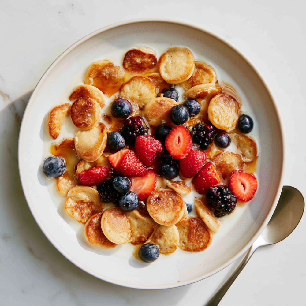 High-Protein Mini Pancakes-Pancake Cereal
